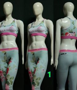 ADIDAS STELLA SPORT ROSE PRINT RACER BACK SPORT BRA