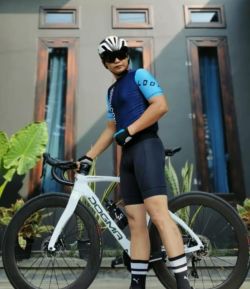 INDONESIA GEOGRAPHICAL DARK BLUE JERSEY ROAD BIKE SULTAN LOOP