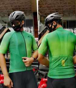 SXB AERO TEAM GREEN GRADIENT ROAD BIKE JERSEY