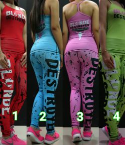SXB BLONDE DESTROYER FITNESS TANK TOP AND LEGGING