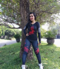 SXB CARBON TRIBAL BUTTERFLY PRINT LONGSLEEVE HOODIE AND CELANA LEGGING COMPRESSION