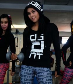 SXB DISSIDENT GYM LONG SLEEVE HOODIE BLACK AND LEGGING