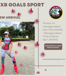 SXB GOALS PATTERN ILUSTRATION BLACK SHORTSLEEVE AND LEGGING