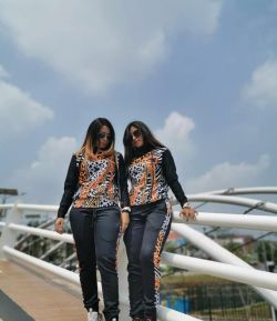 SXB LEOPARD ZEBRA TOP SWEATSHIRT AND JOGGER PULLOVER