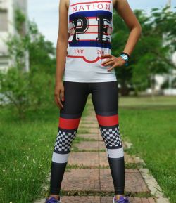 SXB PE NATION GLIDE TANK TOP FULL PRINT AND LEGGING