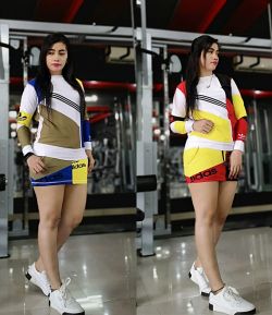 SXB SPORT ADIDAS AGILE ELEGANT MINI SKIRT AND LONG SLEEVE