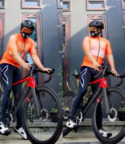 SXB TEMPO ROAD BIKE JERSEY SHORT SLEEVE (ORANGE)