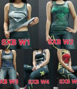 SXB WOMENS SUPER HERO TANK TOP RACER BACK