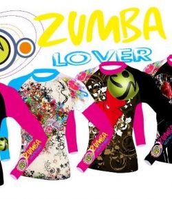 ZUMBA LOVER LONG SLEEVE PRINT COMPRESSION TIGHT (KETAT)